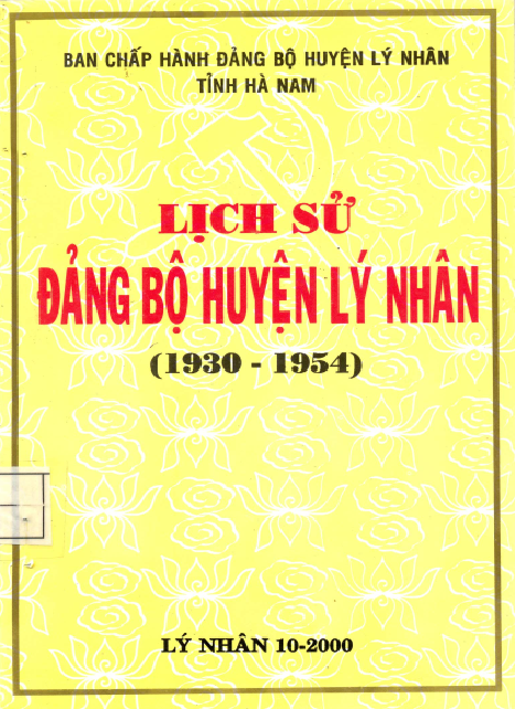 Lịch sử Đảng bộ huyện Lý Nhân 1930-1954