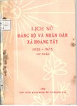 Lịch sử Đảng bộ và nhân dân xã Hoàng Tây 1930-1975