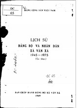 Lịch sử Đảng bộ và nhân dân xã Văn Xá 1945-1975