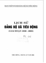 Lịch sử Đảng bộ xã Tiêu Động 1930-2005