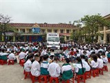 Thư viện tỉnh Hà Nam đẩy mạnh các hoạt động phát triển văn hoá đọc trong trường học thông qua hoạt động phục vụ xe thư viện lưu động 